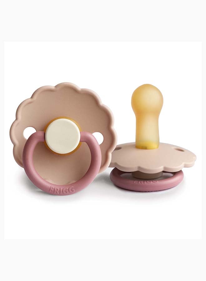 FRIGG Daisy Silicone Baby Pacifier 6-18M 1-Pack Peony - Size 2 - Image 2
