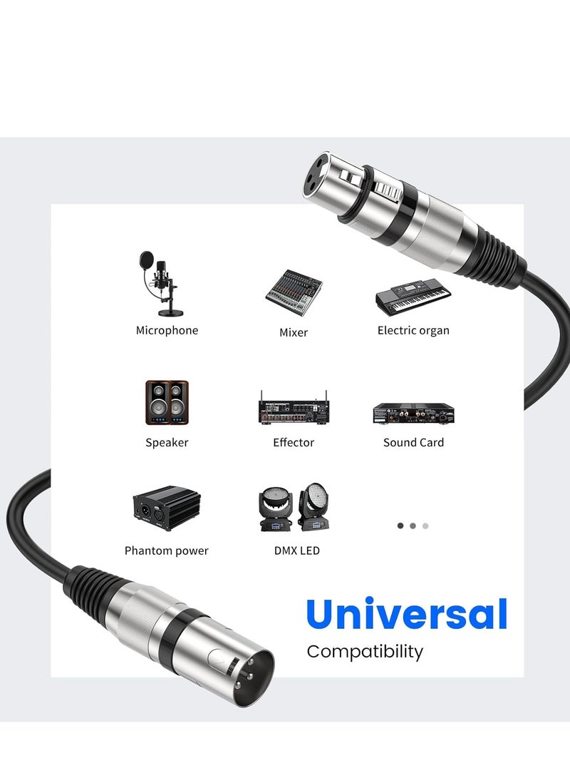 SYOSI XLR Cable 6.6FT/2M 3 Pin Balanced Male to Female Microphone Noise Cancelling Mic Speaker for Power Amplifier Audio Sound Consoles DJ Equipment - Image 4
