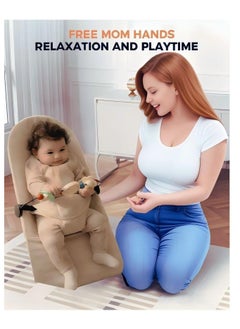 Qamar Care Portable Newborn Baby Balance Chair Baby Bouncer Bouncer Seat for Babies Portable Rocker with Mesh Fabric Babies Soothing Vibrations 0-6 Months  - Image 4