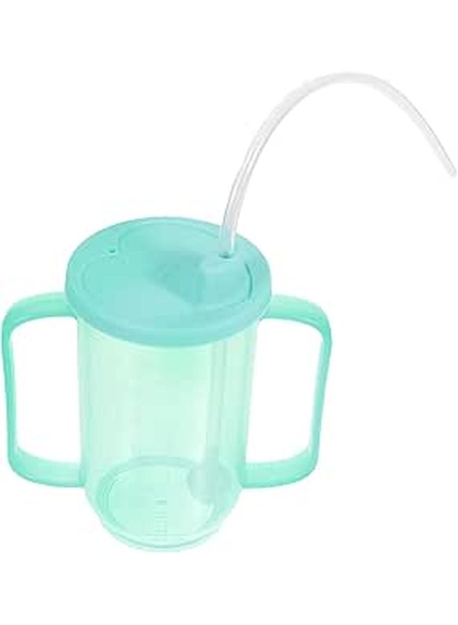 Unbreakable Drinking Cup For Elderly Care With Straw Spill Resistant Design Blue Hydration Aid For Disabled Patients Bedridden Use - Image 1