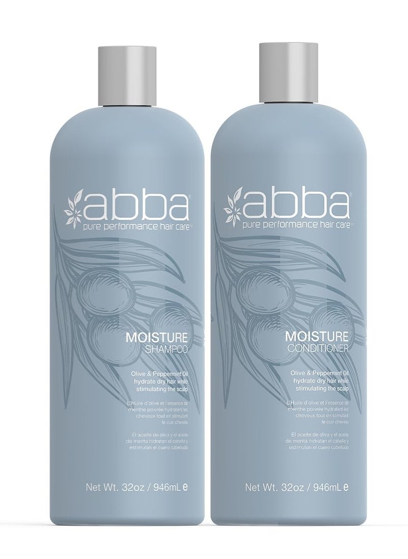 ABBA ABBA - Pure Moisture Shampoo & Conditioner Duo - Olive Butter & Peppermint Oil, 32 fl oz Each  - Image 5