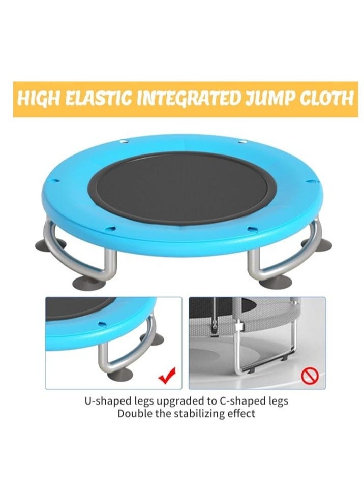 ترامبولين للأطفال، ترامبولين داخلي وخارجي بطول 5 أقدام، قضبان جمباز قابلة للتعديل، ترامبولين للأطفال والكبار مع شبكة مغلقة للأولاد والبنات وهدايا عيد الميلاد - Image 5