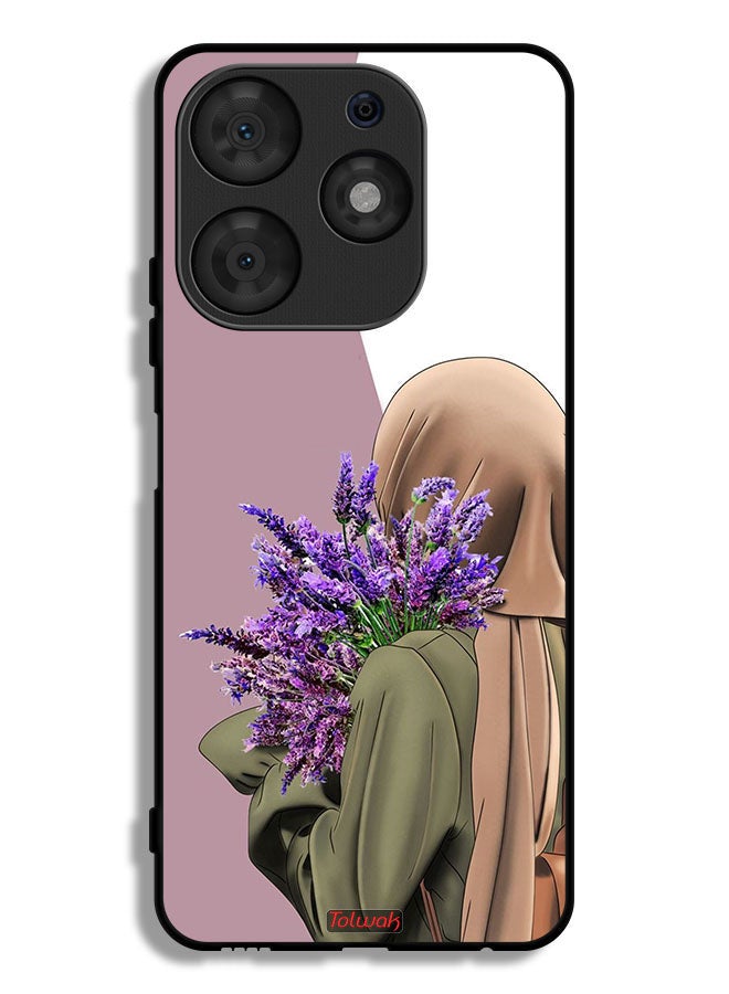 Tolwak Tecno Spark 10 Pro Protective Case Cover Holding Flower - Image 1