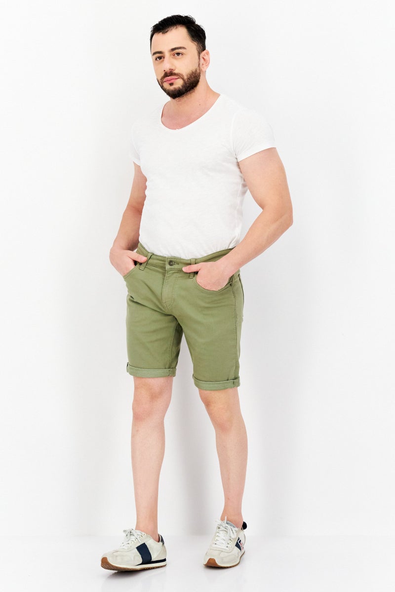 Celio شورتات جينز مريحة للرجال، زيتوني - Image 3