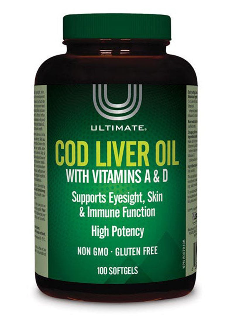 Cod Liver Oil With Vitamin A And D Tablets 100'S