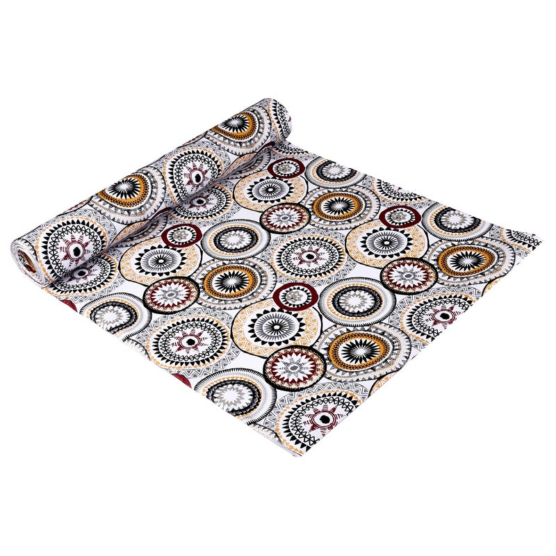 Kuber Industries Shelf Liner PVC Cabinet Shelf Protector Kitchen Liners for Cabinets and Drawers Mat Rangoli Shelf Liner Cabinet Mat 3 MTR White - Image 1