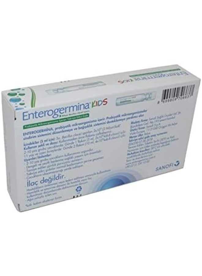 ENTEROGERMINA KIDS (20 Vials in Each Pack) Bacillus Clausii Probiotic 2 Billion CFU/5mL for Kids (1) - Image 4