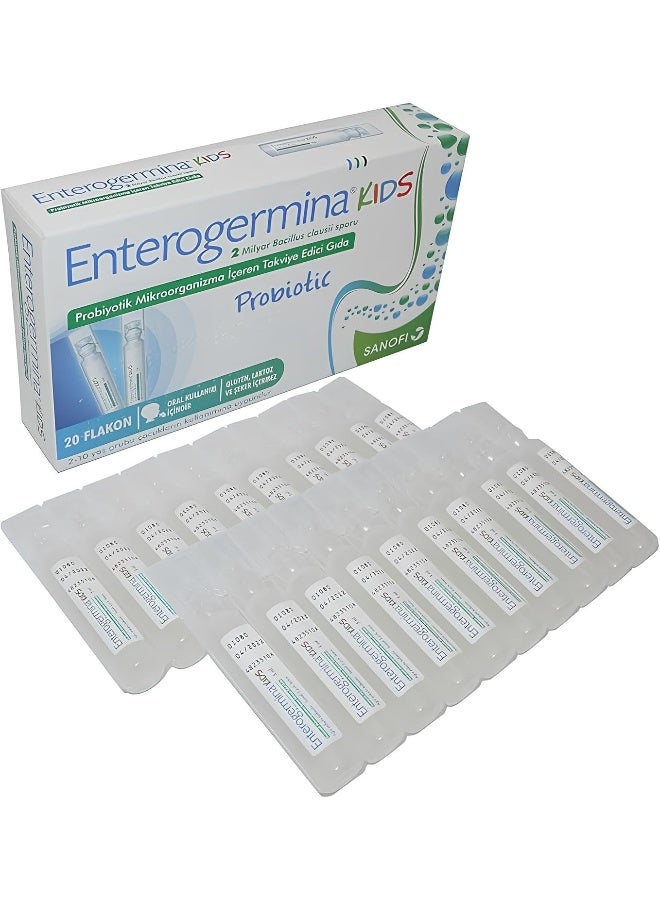 ENTEROGERMINA KIDS (20 Vials in Each Pack) Bacillus Clausii Probiotic 2 Billion CFU/5mL for Kids (1) - Image 2