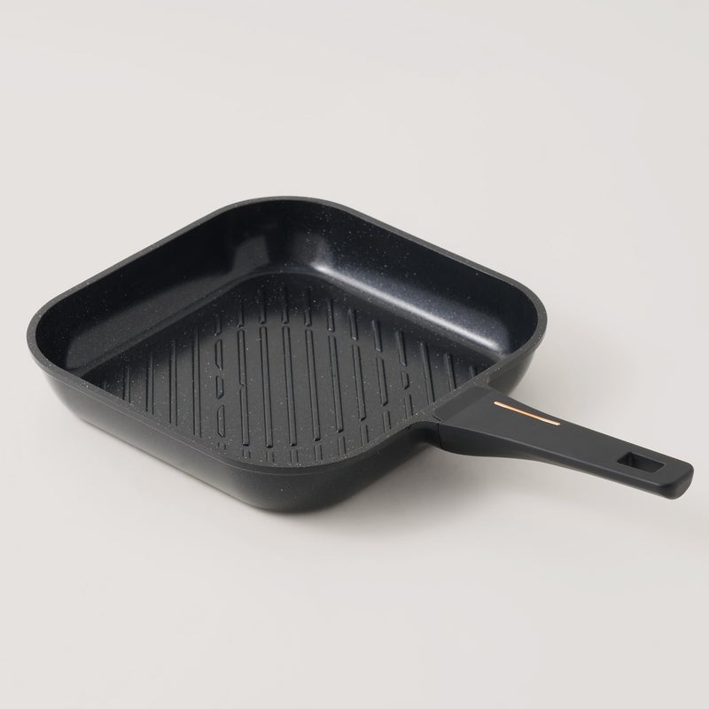 ألبرتو مقلاة شواء ألومنيوم 3 لتر، أسود - Image 1