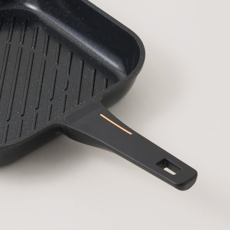 ألبرتو مقلاة شواء ألومنيوم 3 لتر، أسود - Image 3