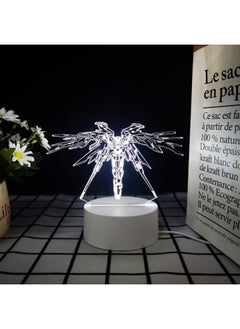 Robot Mobile Soldier Gundam Nightlight Bedroom Atmosphere Light Desktop Ornaments Cold Door Gizmos Birthday Gift-Color:16-color Crackle Base + Remote Control-Specification:Flying Wing Zero Gundam