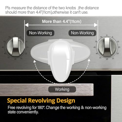 EUDEMON 1 Pack Childproof Oven Door Lock Oven Front Lock Easy to Install HeatResistant Material no Tools Need or Drill WhiteONLY for Flat Surface - Image 3