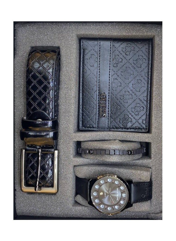 GUESS - Men’s Luxury Gift Set - Watch, Wallet, Belt & Bracelet in Elegant Box - Perfect for Birthdays, Anniversaries, and Special Occasions - Image 1