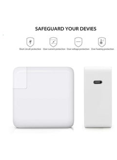 Generic Usb Type C Wall Plug Power Adaptor Pd Charger Replacement 61W With 200Cm Cable For Macbook Pro 13 Inch And Type C Mobile And Iphone White  - Image 2