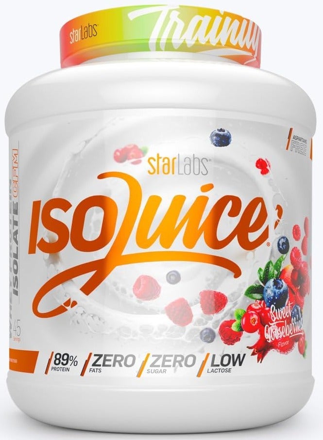 starlabs Isojuice Whey Protein Isolate  Sweet Gosseberries flavour 3 LB