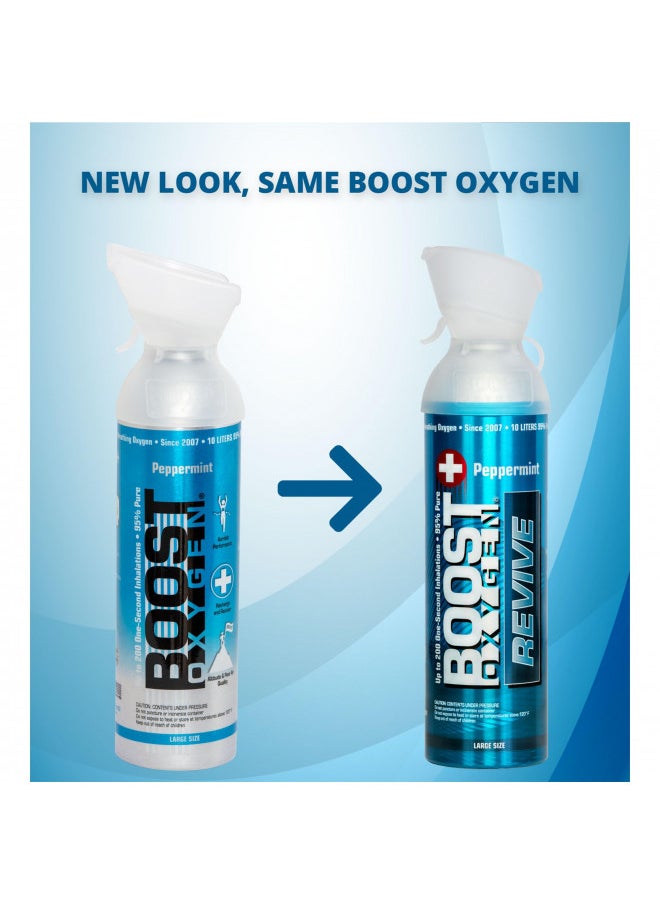 BOOST OXYGEN Boost Oxygen Large Peppermint 10 Liter Canister | All-Natural Respiratory Support for Aerobic Recovery, Altitude, Performance and Health (6 Pack)  - Image 4