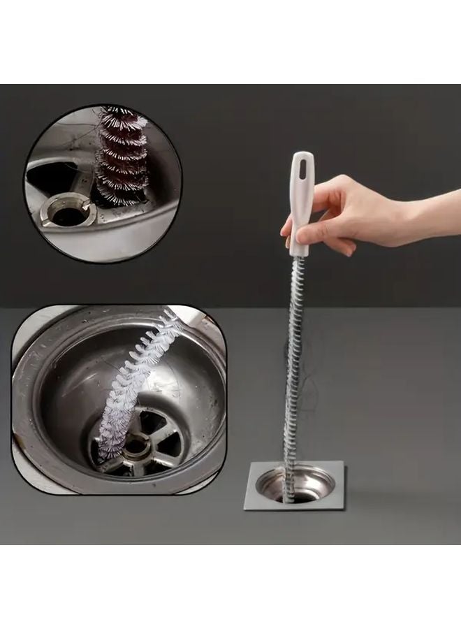منظف الأنابيب اليدوي بمقبض طويل - فرشاة ثقوبة تصريف قوية متينة - 1 قطعة للحوض والاستحمام والمرحاض - Image 3
