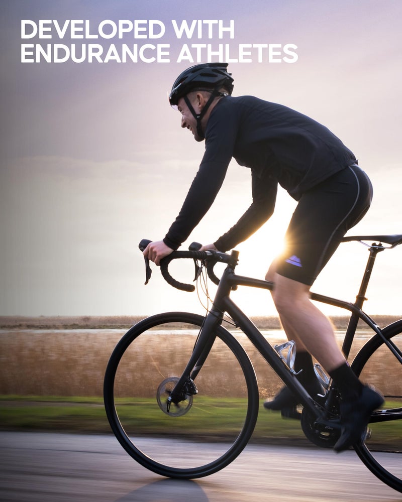 DANISH ENDURANCE جوارب الدراجات الهوائية من دانش إندورانس، بطول الطاقية، قابلة للتنفس، ومبطنة، للرجال والنساء، عبوة 3، متعددة الألوان (1 X خطوط، 1 X أسود، 1 X أزرق)، متوسط - Image 5