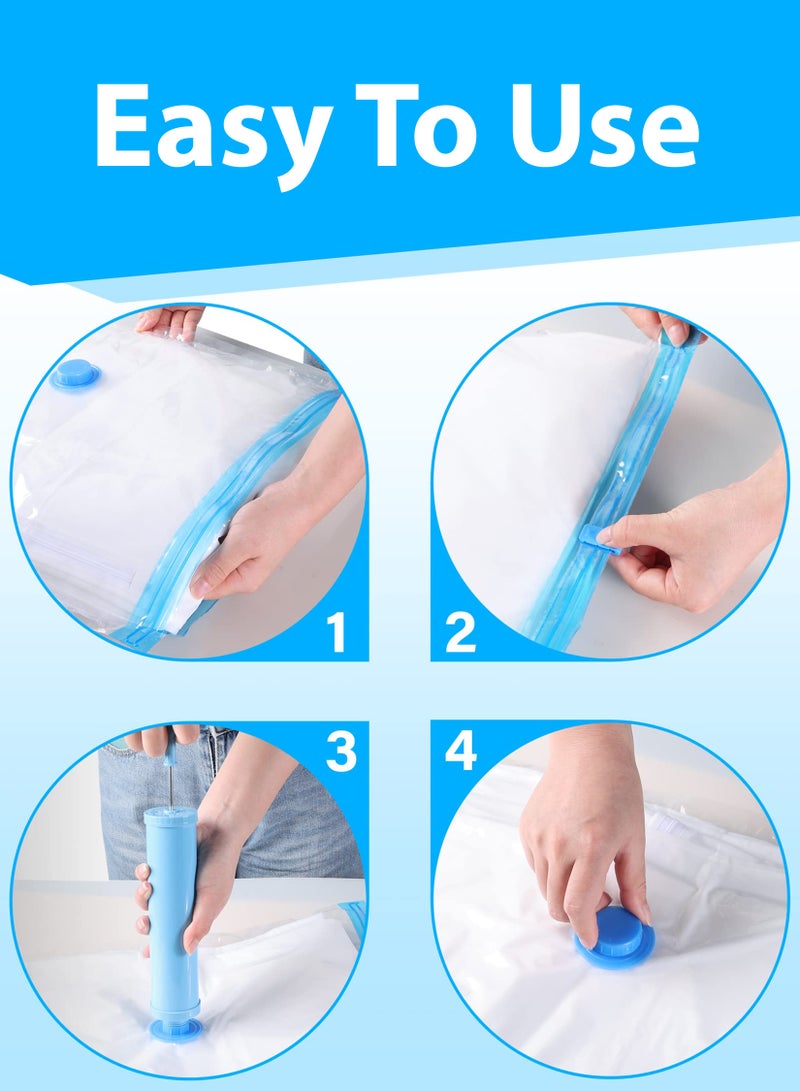 Toshionics Vacuum Storage Bags 5 Pieces per Pack with Hand Suction Pump Reusable Compression Space Saving Bags for Packing Clothes and Bedding for Travel  - Image 4