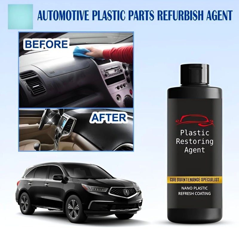 VISIONEX Plastic Restoring Agent For Car | Multi Usage Car Maintenance Specialist On Dashboard,Seat,Door Panel, Wheel Eyebrow | Nano Plastic Refresh Coating Protection from UV Rays & Fading Pack Of 2,200ml - Image 3