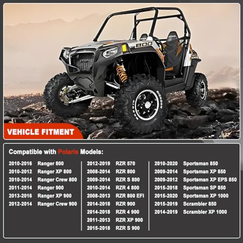 HY-SPEED Upper and Lower Front Ball Joint Compatible with 2008-2020 RZR 570 800 900 All Models Ranger Scrambler Sportsman Replace 7061220 7061187 7081924 7081505 7081580 7081666 4 Pcs - Image 2
