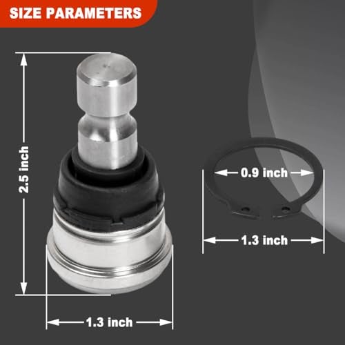 HY-SPEED Upper and Lower Front Ball Joint Compatible with 2008-2020 RZR 570 800 900 All Models Ranger Scrambler Sportsman Replace 7061220 7061187 7081924 7081505 7081580 7081666 4 Pcs - Image 4