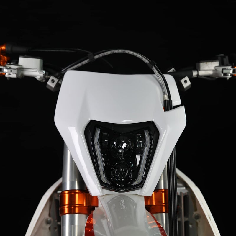 CHANGCHENG Dirt Bike Headlight Led66W 3000lm Universal Motorcycle LED Headlight KitPit Bike Headlight for Most Pit Dirt Bike Motorcycle Enduro ATV ScootersWhite
