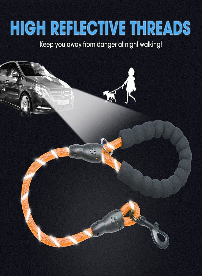 BAAPET 2/4/5/6 FT Dog Leash with Comfortable Padded Handle and Highly Reflective Threads for Small Medium and Large Dogs (2FT-1/2'', Orange) - Image 4