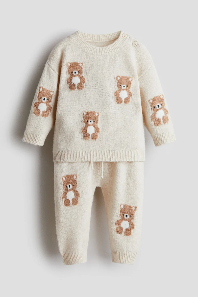 H&M 2-piece jacquard-knit set