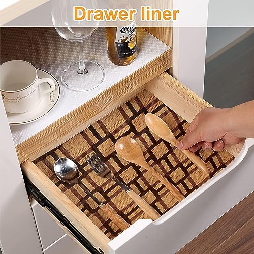 Vocal Store Anti-Slip Kitchen Cabinet Drawer Shelf Mat Liner Sheets Textured Multipurpose 5 Meter Roll, Brown - CDOJ11-P01-5M - Image 5