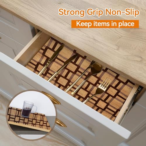 Vocal Store Anti-Slip Kitchen Cabinet Drawer Shelf Mat Liner Sheets Textured Multipurpose 5 Meter Roll, Brown - CDOJ11-P01-5M - Image 2