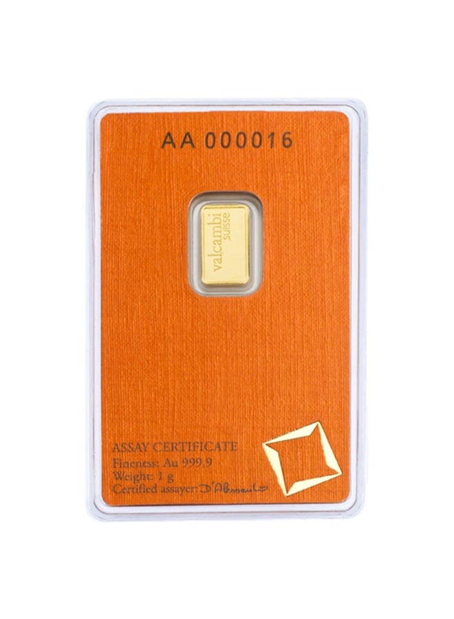 valcambi 1 Gram 999.9 pure gold bar valcambi - Image 2