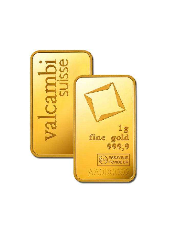 valcambi 1 Gram 999.9 pure gold bar valcambi - Image 3