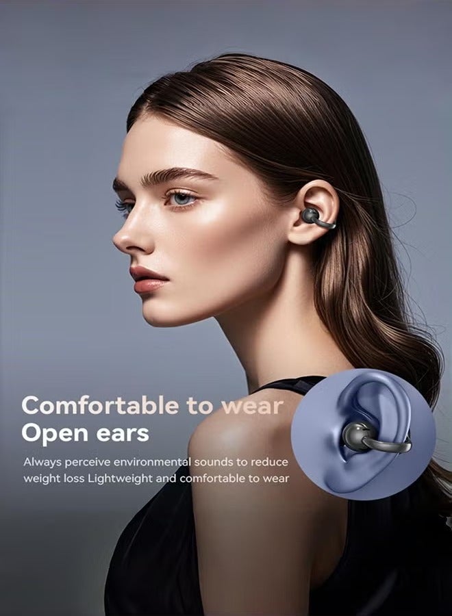 AL RAID Multi functional touchscreen Bluetooth earphones, clip on bone conduction, intelligent noise reduction, 3D high-definition sound quality, open sound perception, and ultra long sports battery life. - Image 5