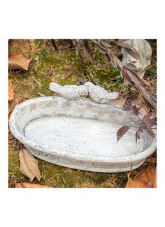NIBEMINENT Flower Pot Bird Feeder Retro Statue Grey  - Image 1