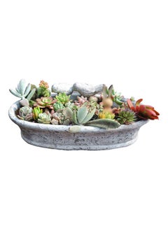 NIBEMINENT Flower Pot Bird Feeder Retro Statue Grey  - Image 2