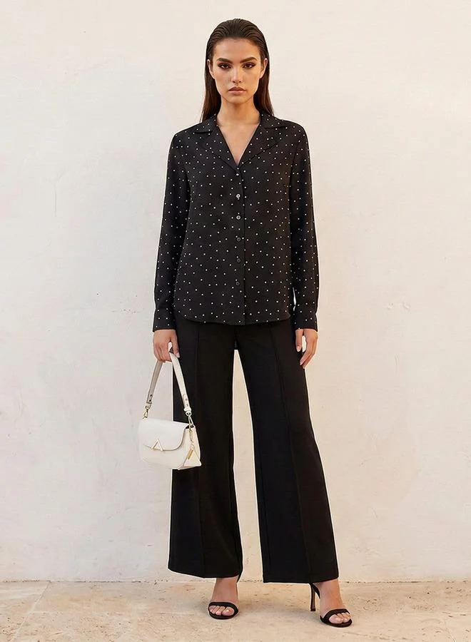 Splash FAV Smart Shirt with Polka Dot Print