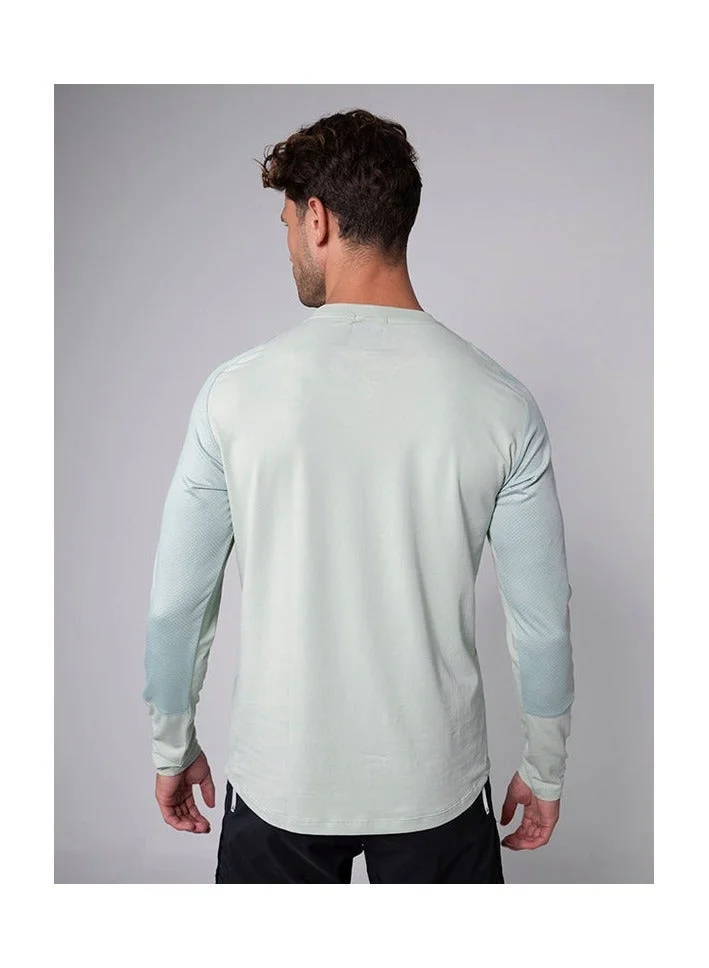 Aora Aora Men's Kanzei Longsleeve – Eco-Friendly Fabric, Minimalist Design, Layer-Ready Comfort – Sage Green