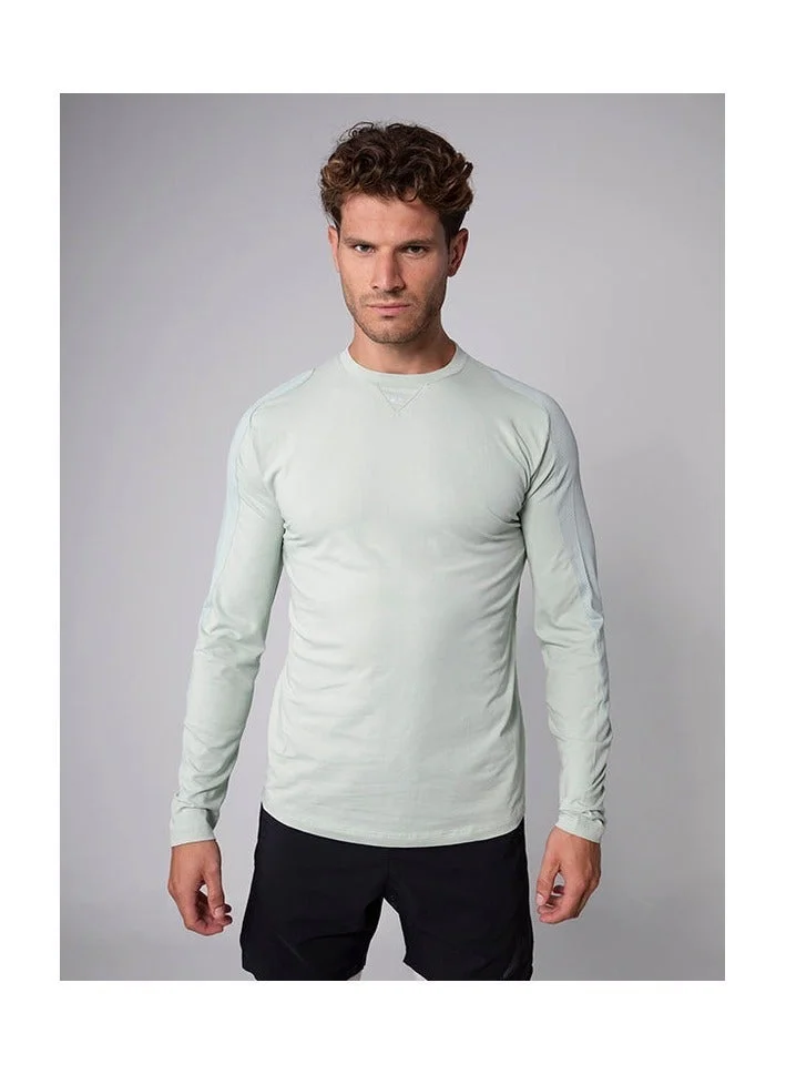 Aora Aora Men's Kanzei Longsleeve – Eco-Friendly Fabric, Minimalist Design, Layer-Ready Comfort – Sage Green