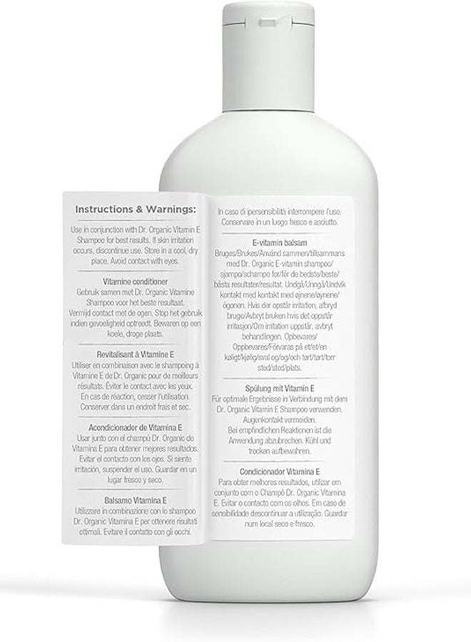 dr.organic Dr. Organic Vitamin E Conditioner, Vegan, Dry Hair Hydrate & Replenish, 250Ml - Image 2