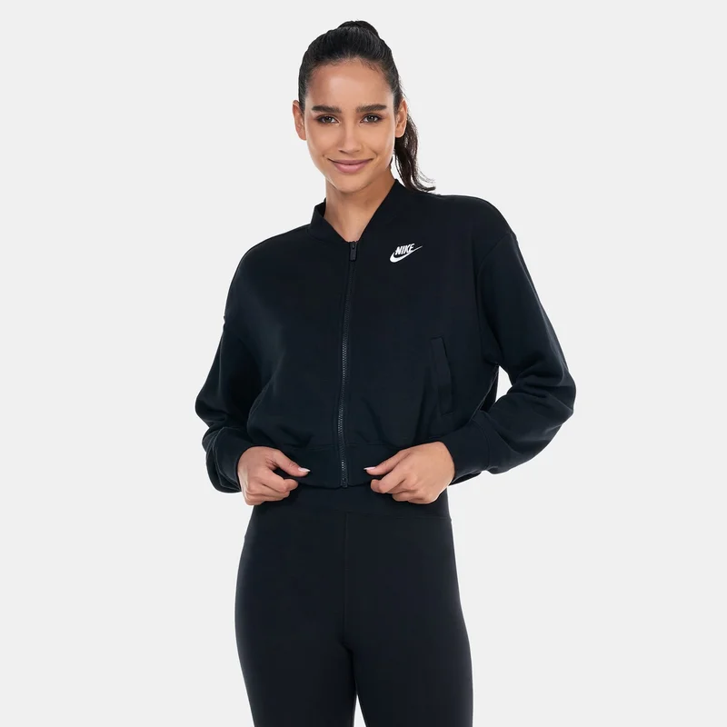 Nike Women's Sportswear Club Fleece Cropped Full-Zip Jacket