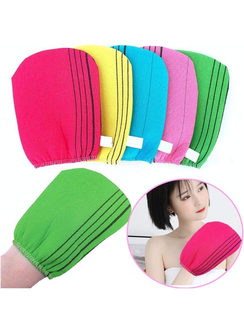 Gonice 5PCS Exfoliating Bath Washcloth Body Scrub Portable Shower Towel Adults Washing Clean Exfoliate Towel Wash Cleaning,Scrub Exfoliating Gloves For Removing Dry, Dead Skin Cells, Reusable - Image 2