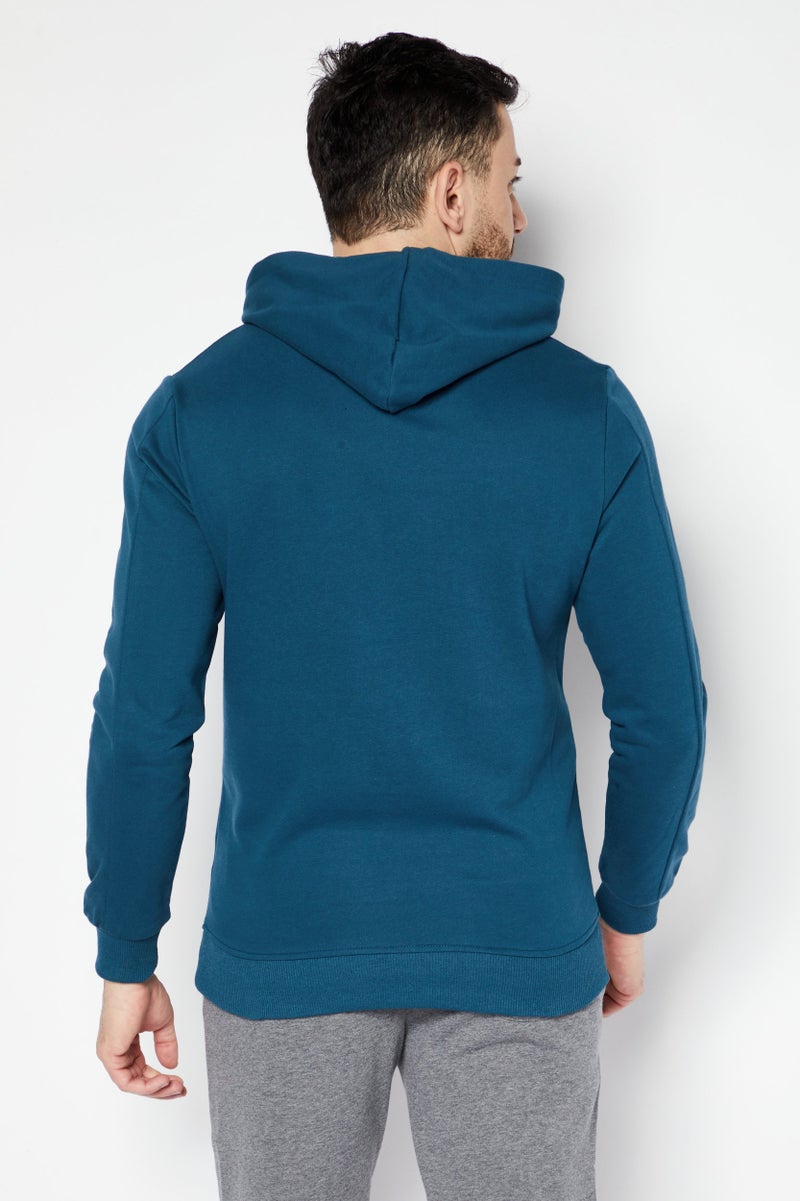 Nordland سويت شيرت هودي رياضي للرجال مناسب في الهواء الطلق، أزرق مائل إلى الأخضر - Image 2