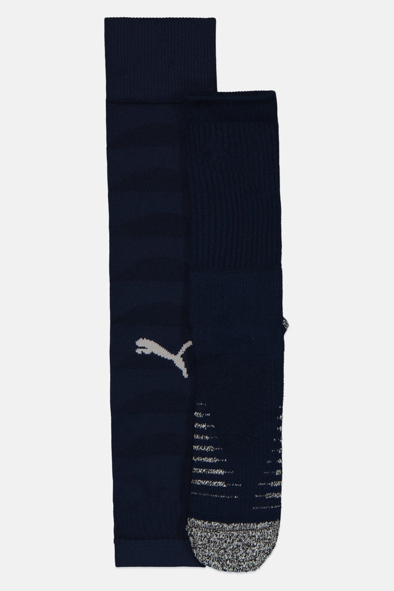 PUMA Men 1 Pair Brand Logo Football Knee-High Socks, Deep Navy - Image 1