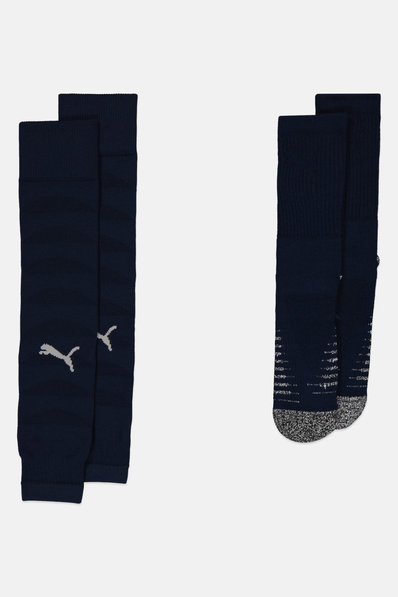 PUMA Men 1 Pair Brand Logo Football Knee-High Socks, Deep Navy - Image 4
