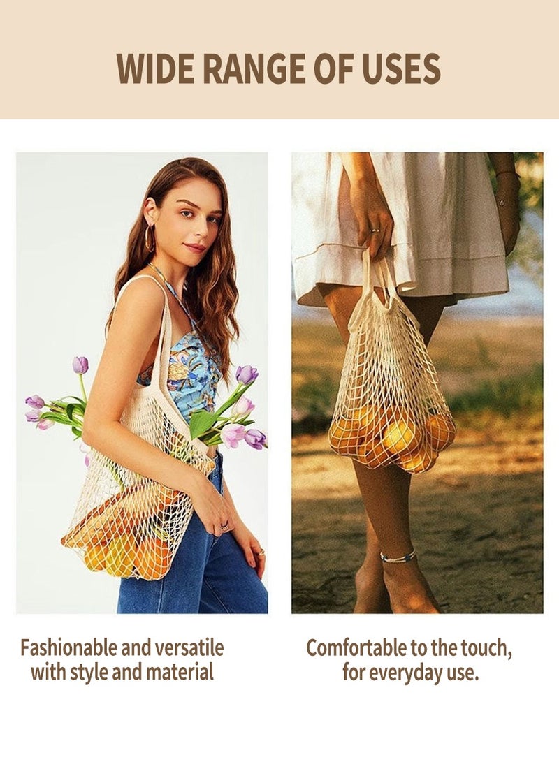 BEIRUI Multifunctional storage bag, handheld mesh bag, beach storage bag, bathroom kitchen storage bag, fashion handbag strap, toy storage bag, ball storage bag  - Image 5