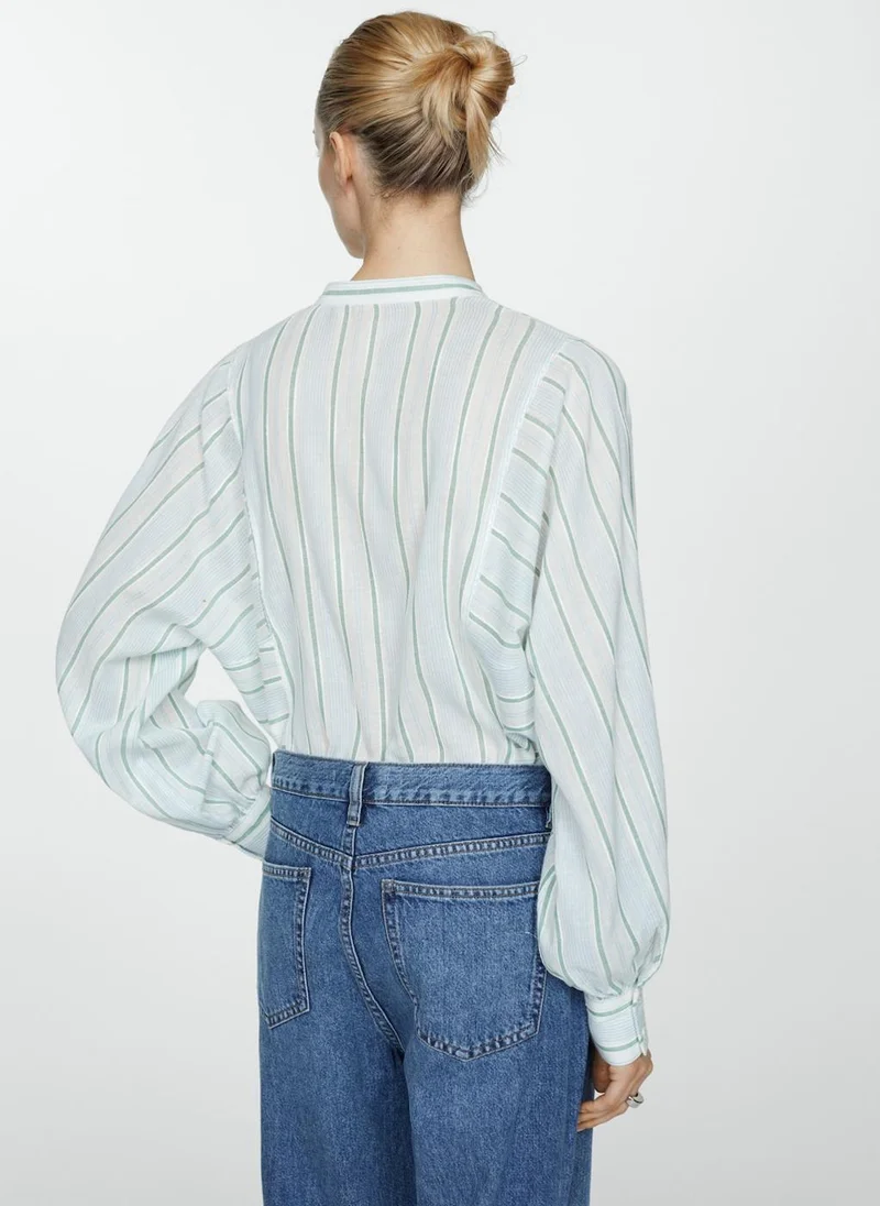 مانجو Stripe-Print Shirt