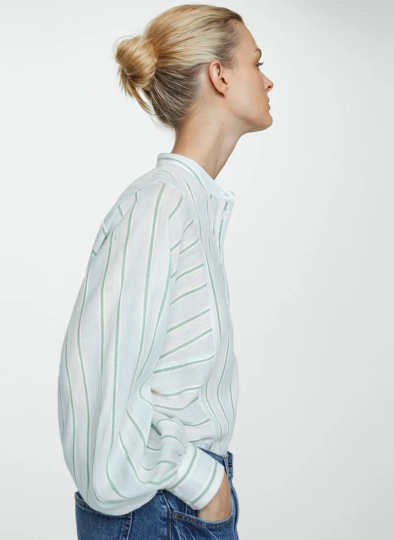 MANGO Stripe-Print Shirt