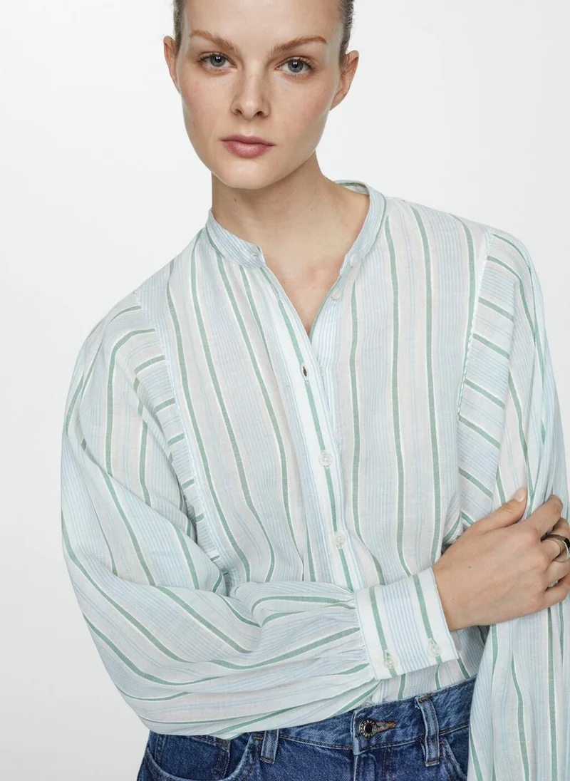MANGO Stripe-Print Shirt