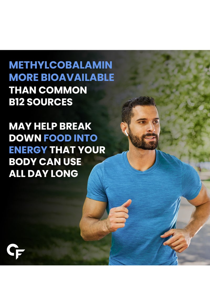 CARBAMIDE FORTE - Carbamide Forte Vitamin B12 Tablets 500mcg - Active Form of Methylcobalamin B12 Supplement for Men & Women - 90 Veg Tablets - Image 1